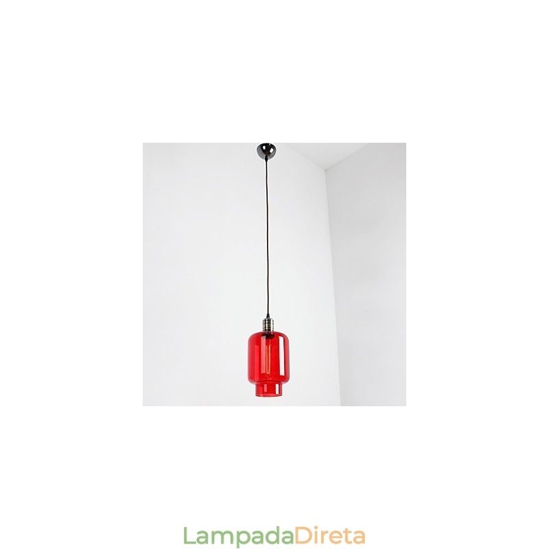 Moderno chapeamento de vidro 1 luz pendente