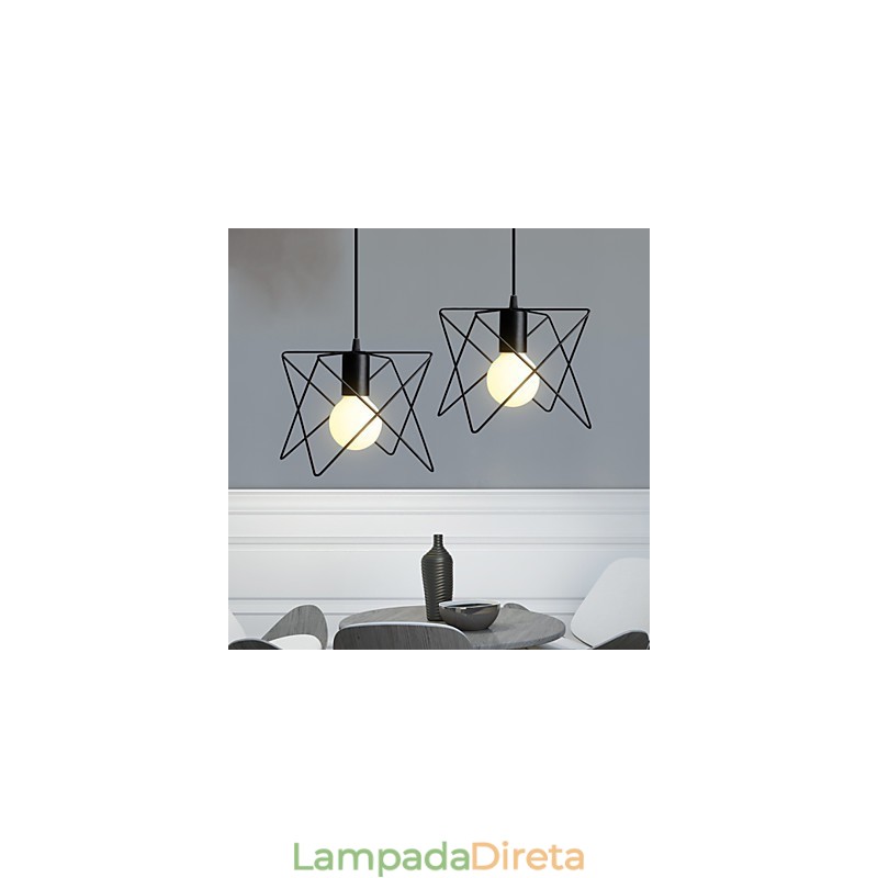 Luminárias pendentes estilo mini retrô metal