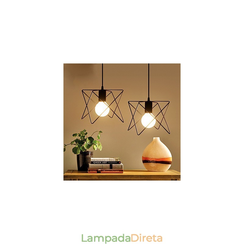 Luminárias pendentes estilo mini retrô metal