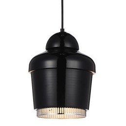 Luminária Pendente 1 Luz Moderna Simplicidade Dourado Cromado Preto Branco Aço Carbono Metal Lustre