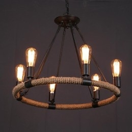 Luminária pendente de metal estilo country mini com pintura