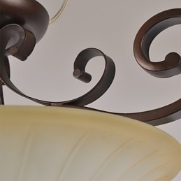 5 Luminária pendente de metal com pintura estilo vintage mini
