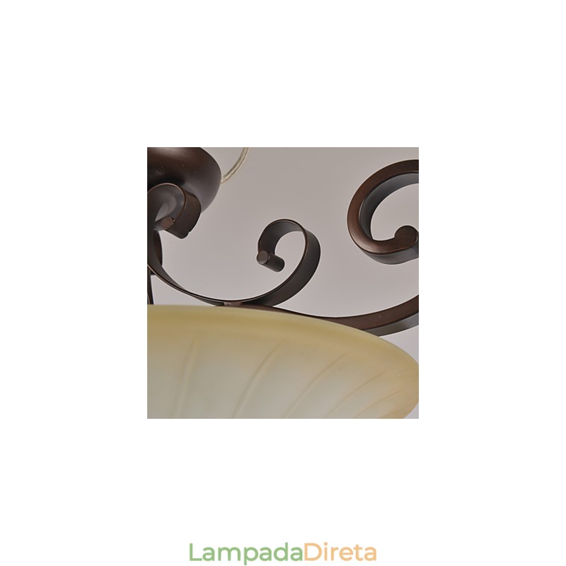 5 Luminária pendente de metal com pintura estilo vintage mini