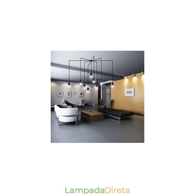 Luminária pendente com design de cordão contraído e geométrico do norte da Europa