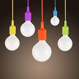 Mini Pingente 1 Luz Moderno Minimalista Silicone Candy Colors
