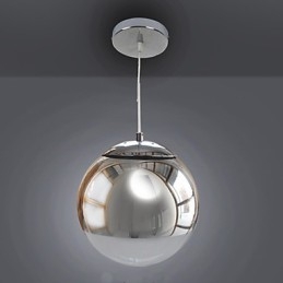 Luminária pendente moderna contemporânea estilo globo mini galvanizada
