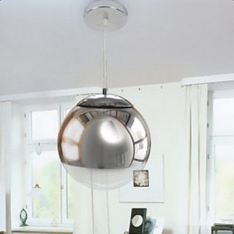 Luminária pendente moderna contemporânea estilo globo mini galvanizada