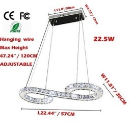 Modelo Pendente Luz Moderna Lâmpadas de Cristal Iluminação Luminárias de Teto Luxuosas