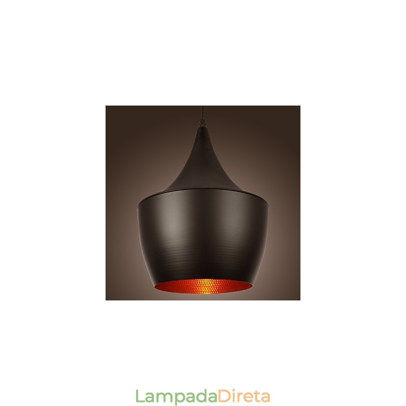 Luminária pendente moderna, contemporânea, retrô, estilo mini, pintura