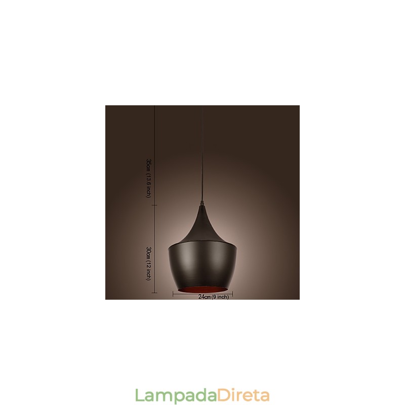 Luminária pendente moderna, contemporânea, retrô, estilo mini, pintura