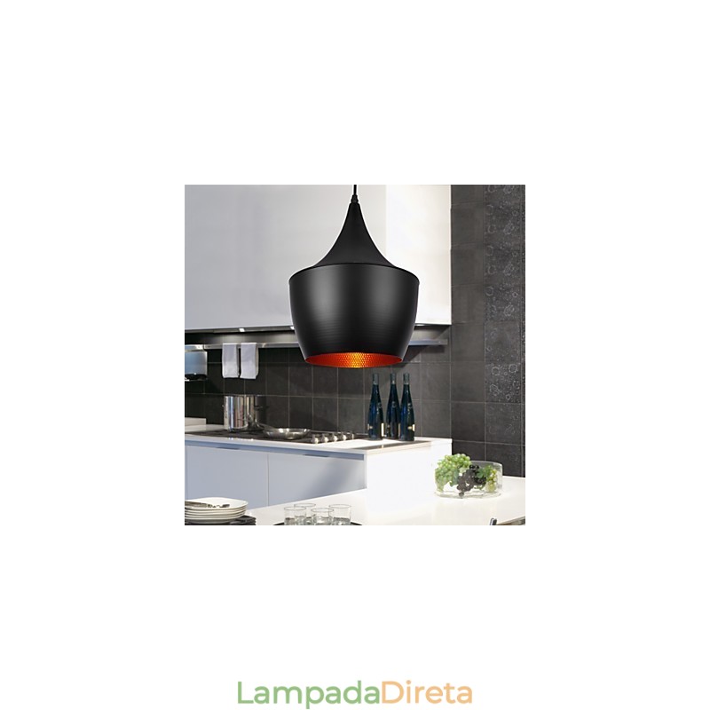 Luminária pendente moderna, contemporânea, retrô, estilo mini, pintura