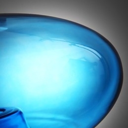 Luminária pendente design moderno lâmpada de vidro azul incluída