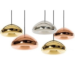 Luminária pendente de metal com pintura contemporânea moderna
