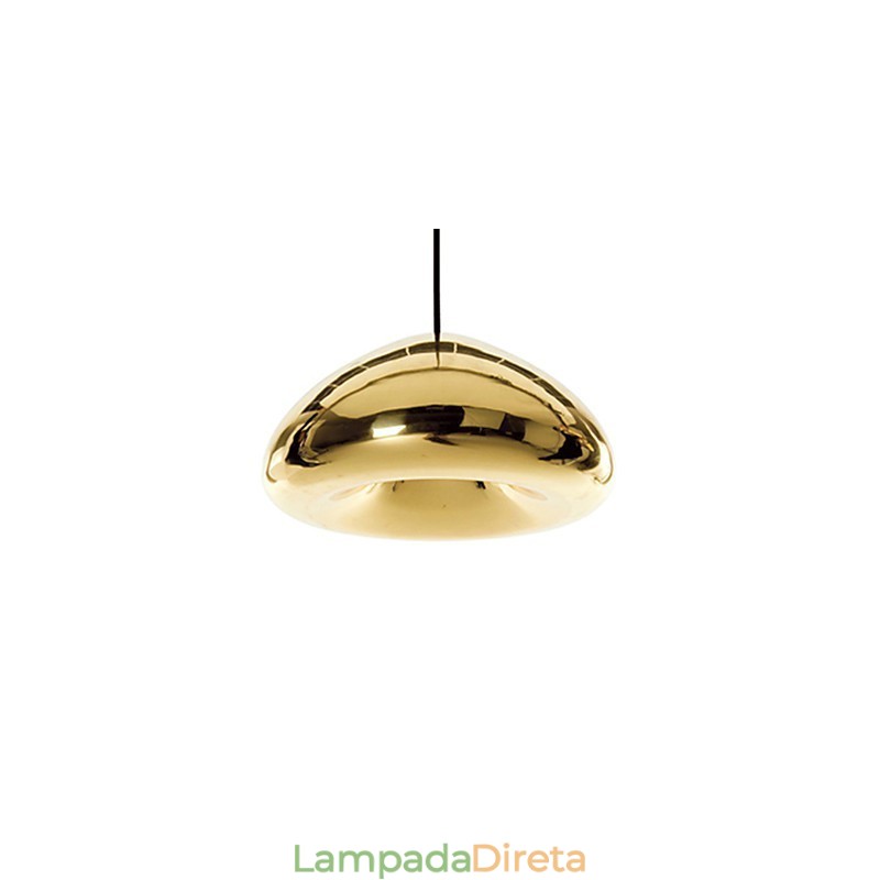 Luminária pendente de metal com pintura contemporânea moderna