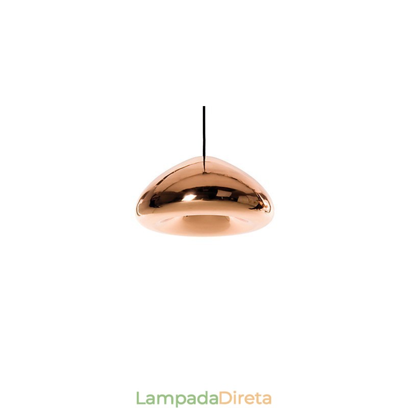 Luminária pendente de metal com pintura contemporânea moderna