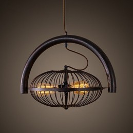 Retro Classic Metal Ceiling Fan Lights Simples Luminárias Pendentes Luminária Pendente Café
