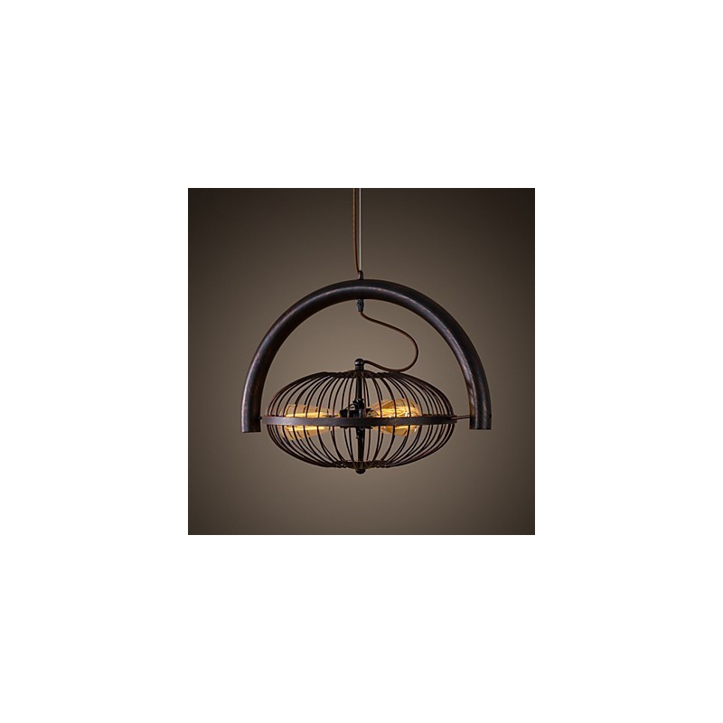 Retro Classic Metal Ceiling Fan Lights Simples Luminárias Pendentes Luminária Pendente Café