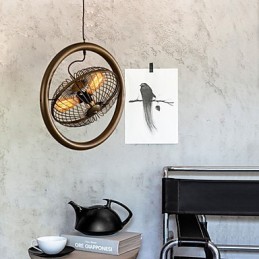 Retro Classic Metal Ceiling Fan Lights Simples Luminárias Pendentes Luminária Pendente Café