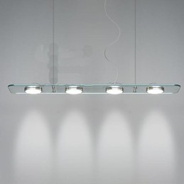 Luminária de mesa para restaurante retangular de vidro