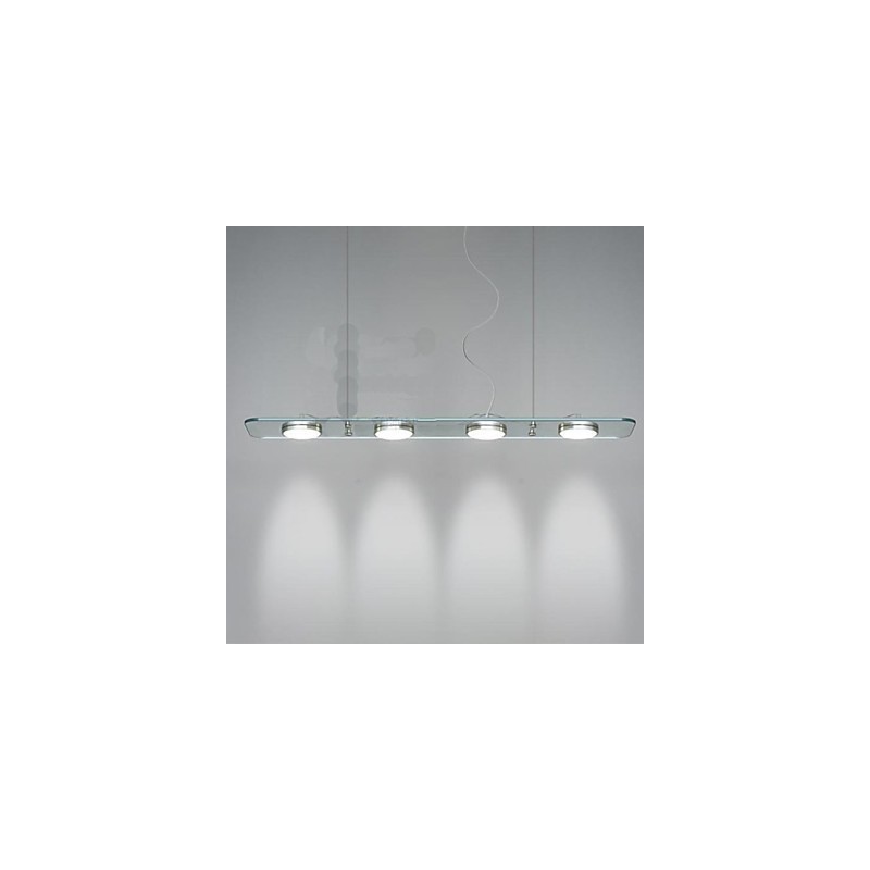 Luminária de mesa para restaurante retangular de vidro