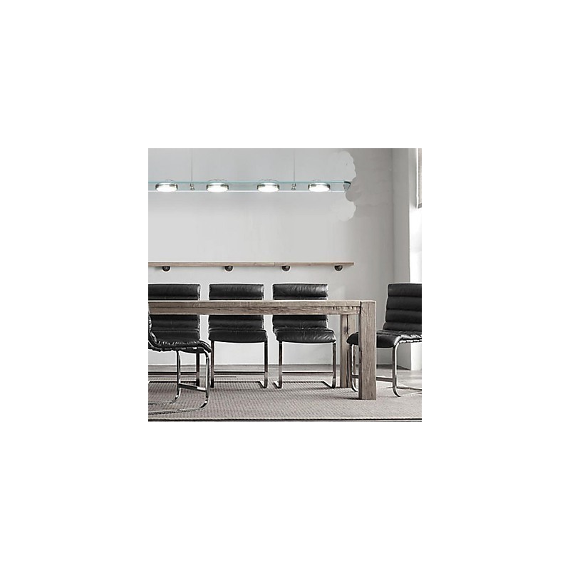 Luminária de mesa para restaurante retangular de vidro