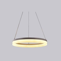 1 Anel 3 Argolas Lustre Art Déco 60cm Luz Suspensa 36W