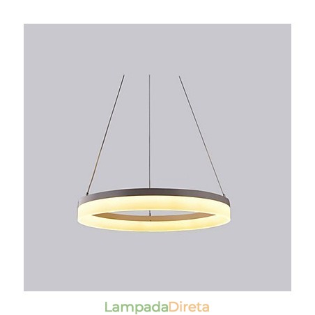 1 Anel 3 Argolas Lustre Art Déco 60cm Luz Suspensa 36W 1 Anel 3 Argolas Lustre Art Déco 60cm Luz Suspensa 36W