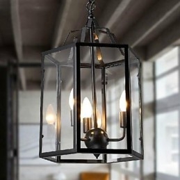 Tradicional Clássico Vintage Retro Lanterna Country Mini Estilo Pintura Metal Pingente Luz Jantar