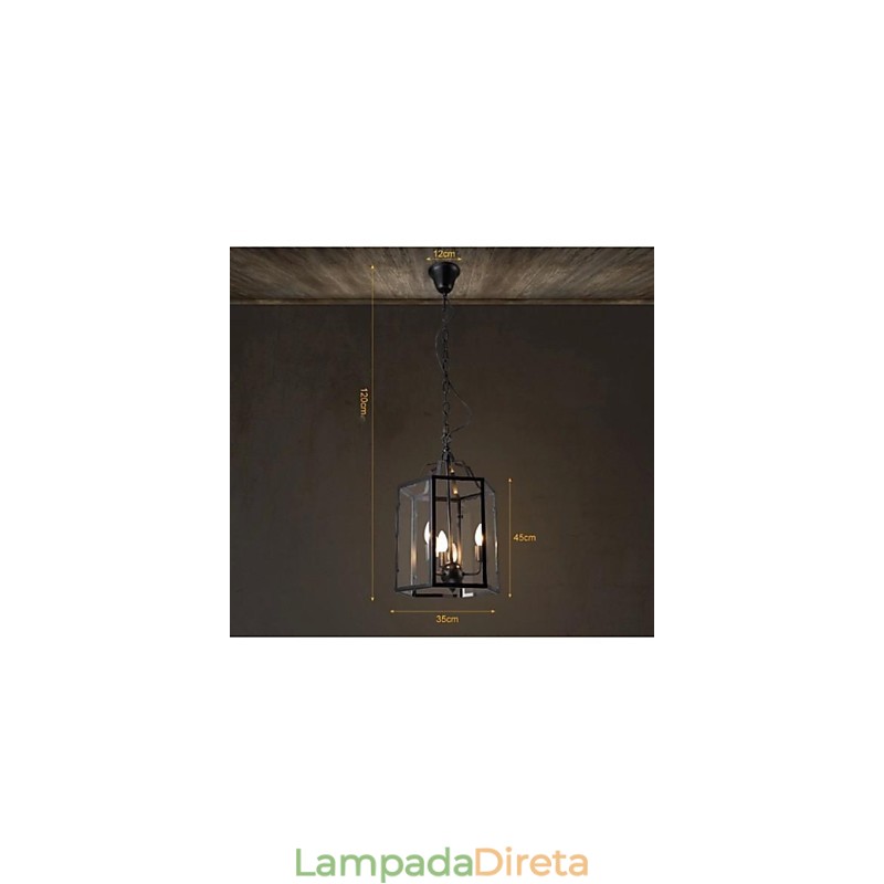 Tradicional Clássico Vintage Retro Lanterna Country Mini Estilo Pintura Metal Pingente Luz Jantar