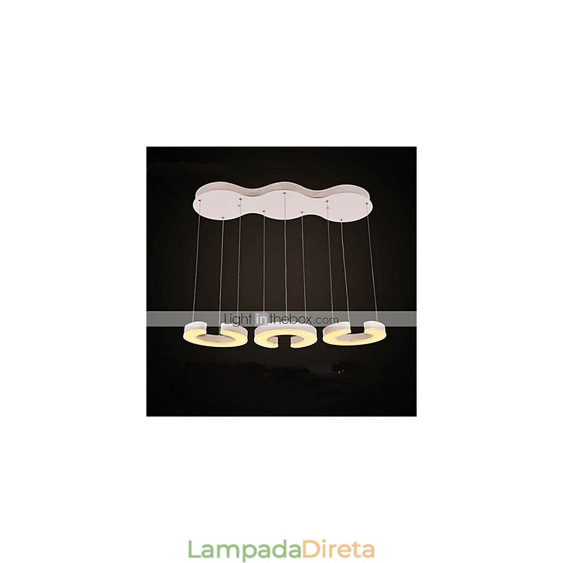 Lustre de acrílico tipo C Three Chandelier