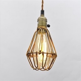 Lustre de ferro estilo americano, estilo vintage, com cabeça única, estilo lótus