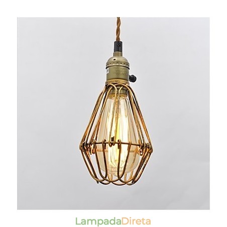 Lustre de ferro estilo americano, estilo vintage, com cabeça única, estilo lótus Lustre de ferro estilo americano, estilo vintage, com cabeça única, estilo lótus