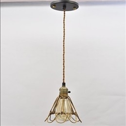 Lustre de ferro estilo americano, estilo vintage, com cabeça única, estilo lótus