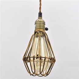 Lustre de ferro estilo americano, estilo vintage, com cabeça única, estilo lótus