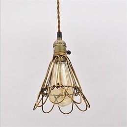 Lustre de ferro estilo americano, estilo vintage, com cabeça única, estilo lótus