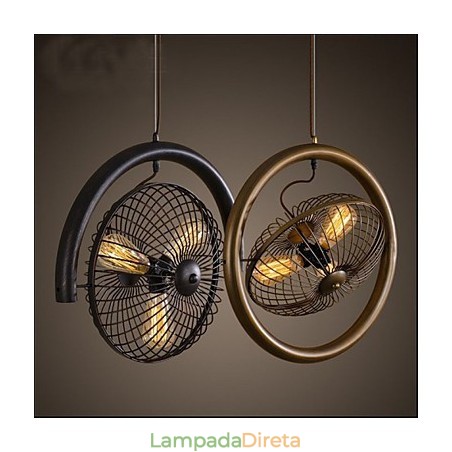 Luminária pendente estilo americano com ventilador de vento industrial retrô Luminária pendente estilo americano com ventilador de vento industrial retrô