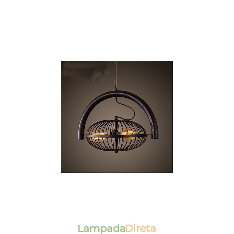 Luminária pendente estilo americano com ventilador de vento industrial retrô