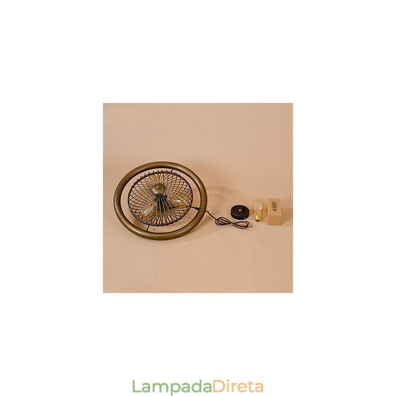 Luminária pendente estilo americano com ventilador de vento industrial retrô