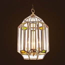 Luminária de cor cobre completa