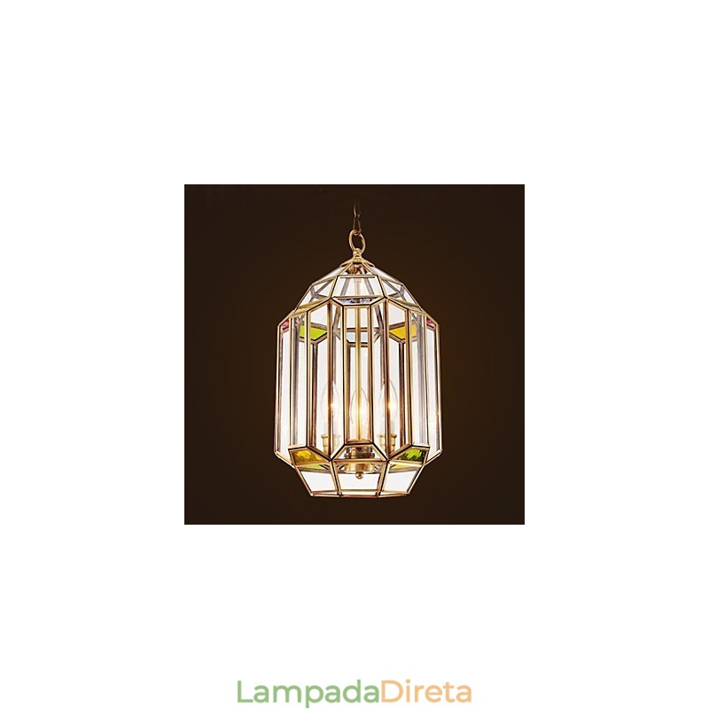Luminária de cor cobre completa