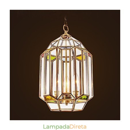 Luminária de cor cobre completa Luminária de cor cobre completa