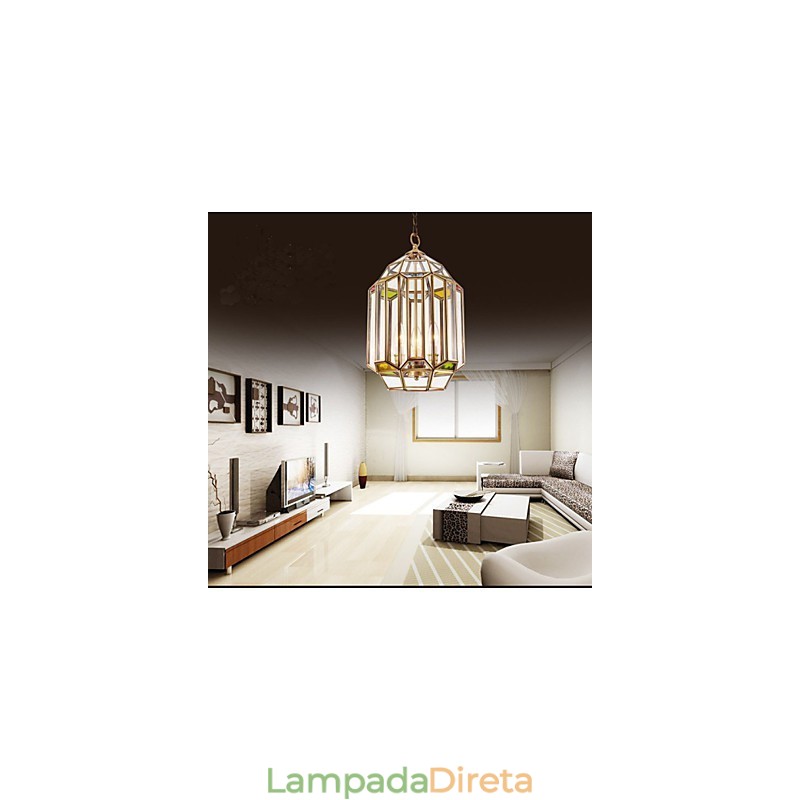 Luminária de cor cobre completa