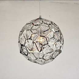 Lustre de malha de tijolo prateado prateado