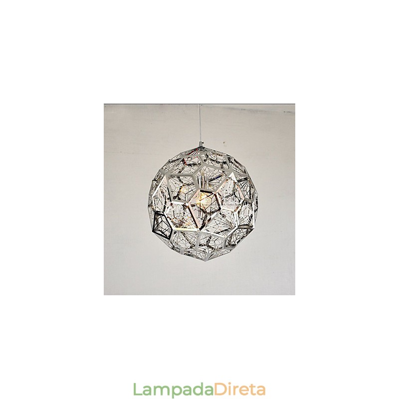 Lustre de malha de tijolo prateado prateado
