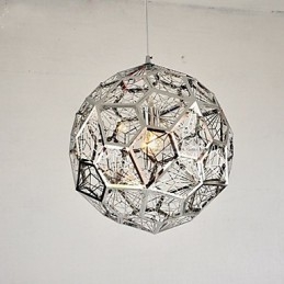 Lustre de malha de tijolo prateado prateado