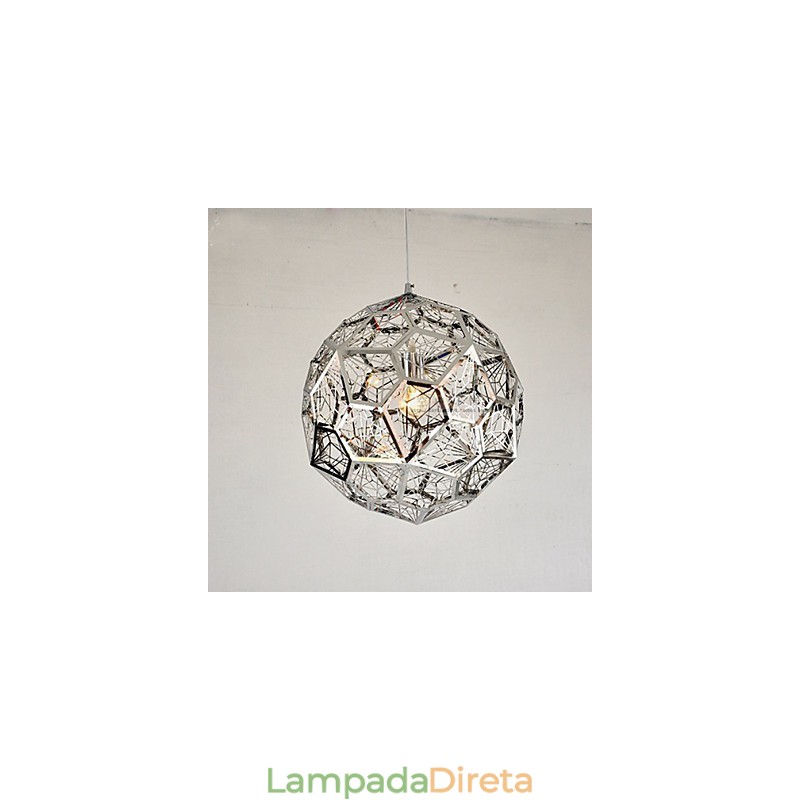 Lustre de malha de tijolo prateado prateado