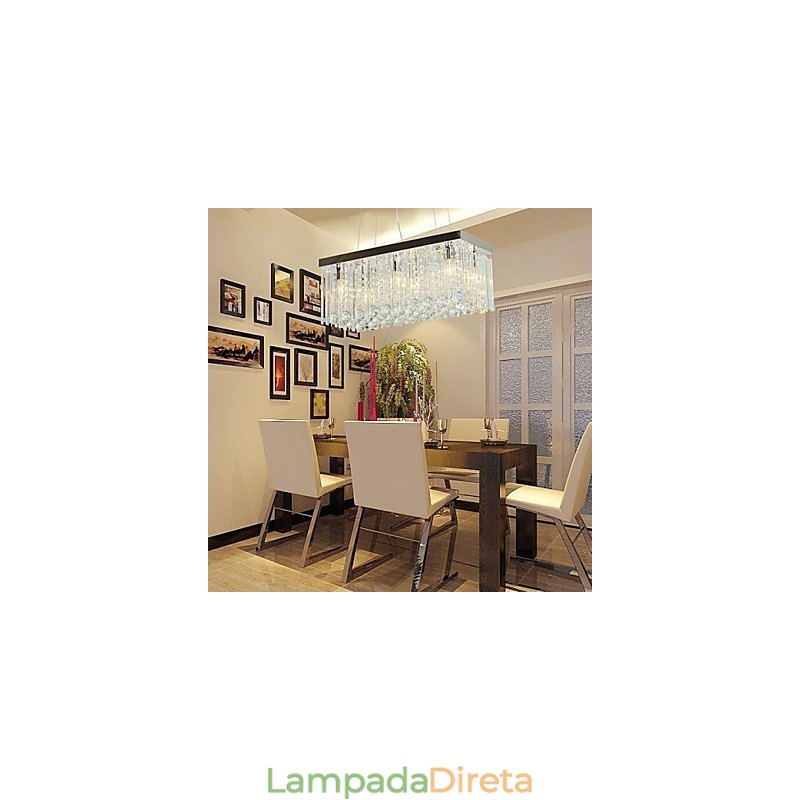 Lustre de cristal moderno e contemporâneo