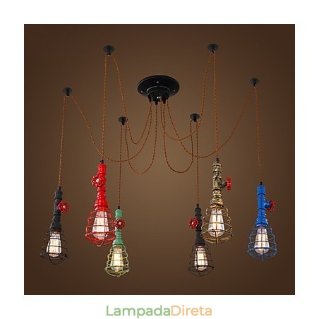 6 luzes vintage pingente luz waterpipe design luzes 6 luzes vintage pingente luz waterpipe design luzes