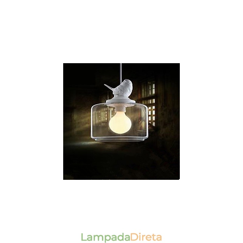 Lâmpada de vidro para pássaros de cabeça única