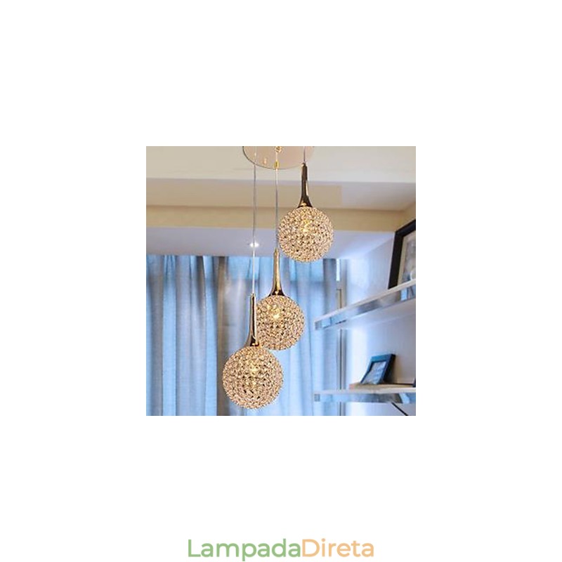 Prato de lustre de cristal moderno